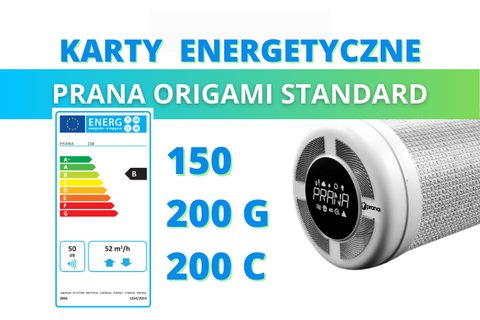 Karta energetyczna PRANA Origami Standard