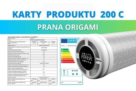 Karty produktu PRANA Origami 200C